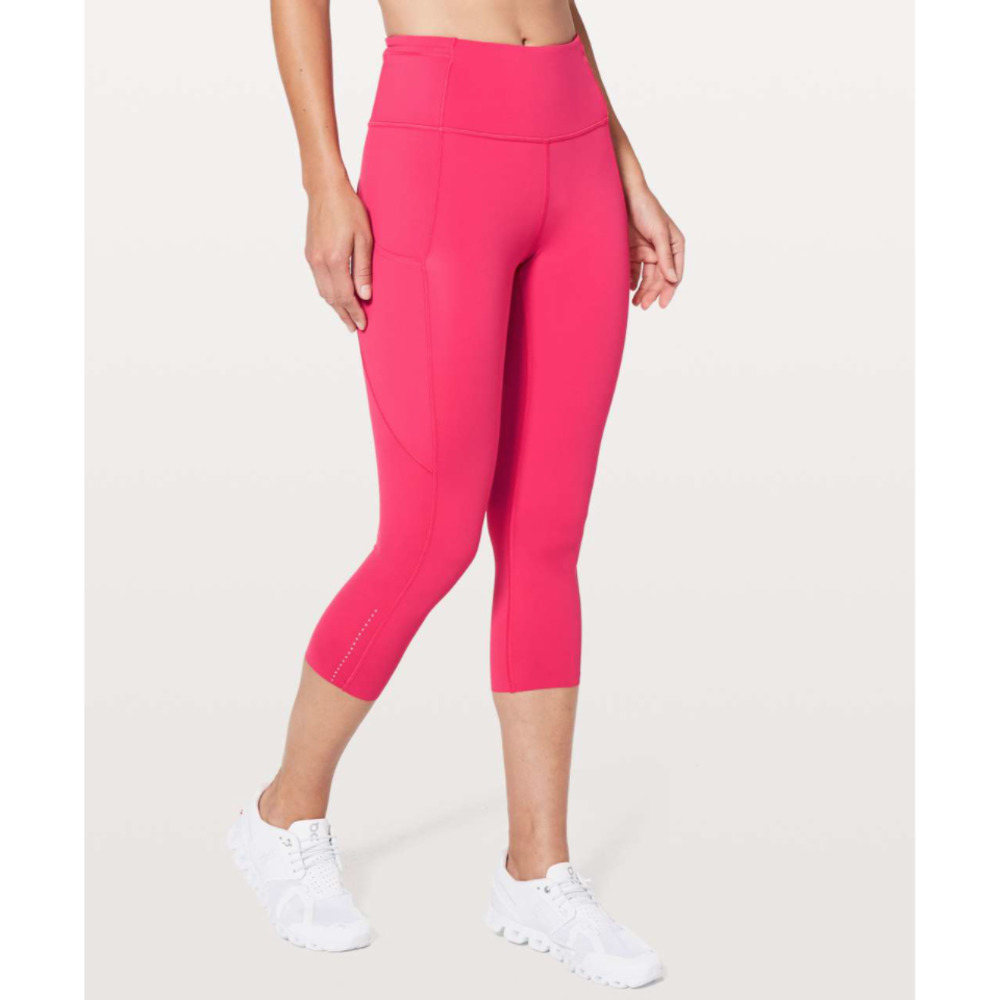 Lululemon Fast & Free Crop II - Fuchsia Pink
